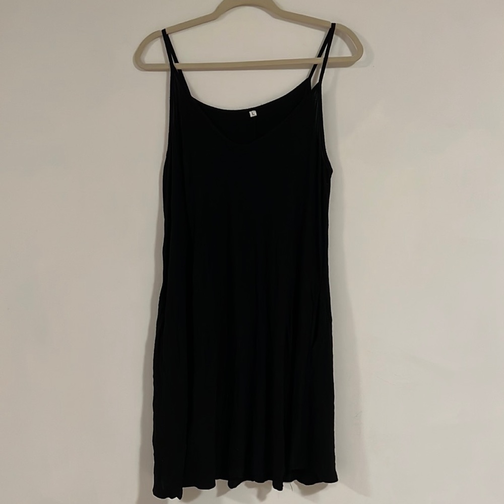 2 Black Women's Swim Coverup Slip Dress